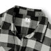 Black Flannel Button-down Double Breast Pocket