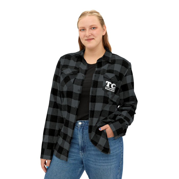 Dark Gray Flannel Button-down Double Breast Pocket