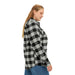 Black Flannel Button-down Double Breast Pocket