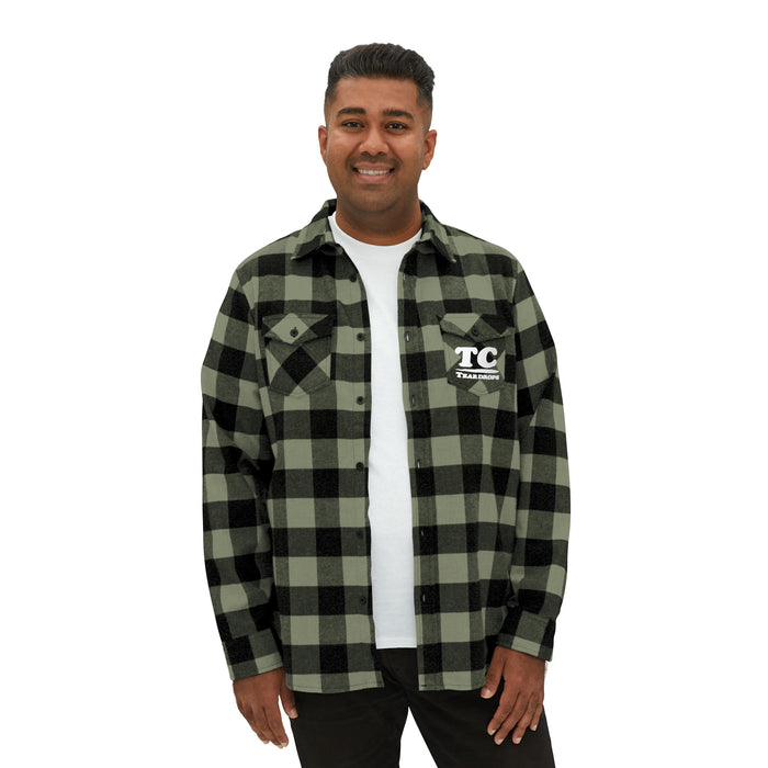 Flannel Button-down TC-Tee Pocket Logo